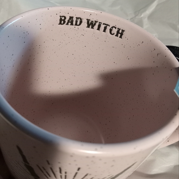 NWT Pink halloween mug , pastel halloween mug , bad witch mug , skeleton mug - Picture 2 of 2